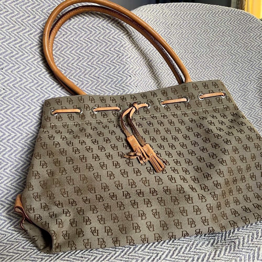 Dooney & Bourke Tan Monogram Tote